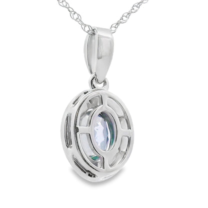 Mystic Fire Topaz Fashion Pendants 10KT White Gold