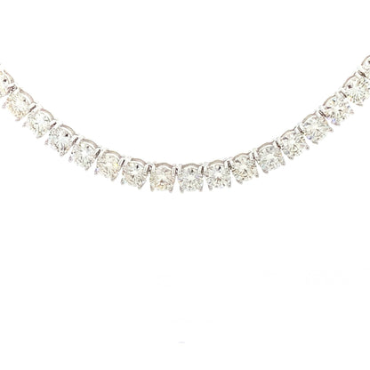 45.00ct Moissanite Tennis Necklace Sterling Silver