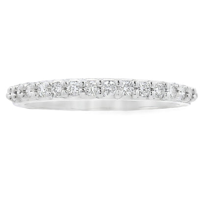 Genuine .25ct Diamond Wedding Band Ring 14KT White Gold