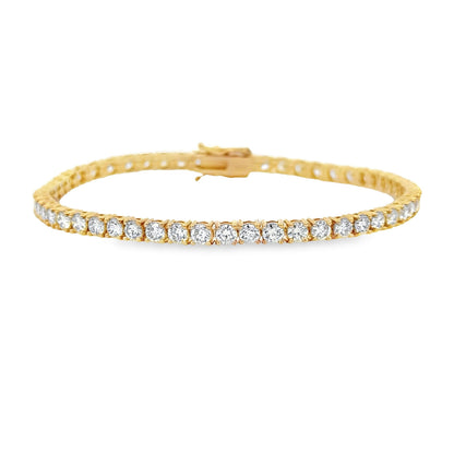 5.50ct Diamond Tennis Bracelet 18KT Yellow Gold