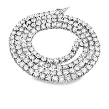 15.14ct Moissanite Tennis Necklace Sterling Silver