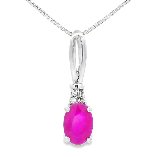 .38ct Ruby Diamond Fashion Pendants 10KT White Gold