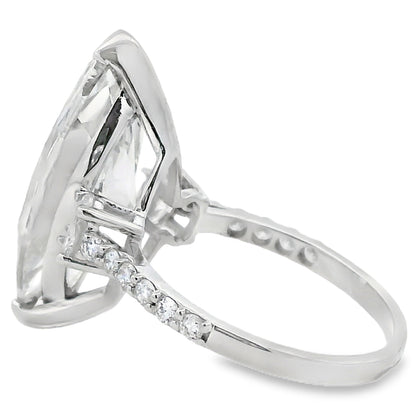 9.85ct Lab Grown Diamond Eng Only 14KT White Gold