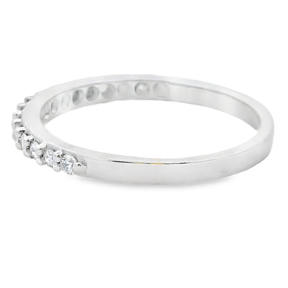.25ct Diamond Wedding Band Ring 14KT White Gold