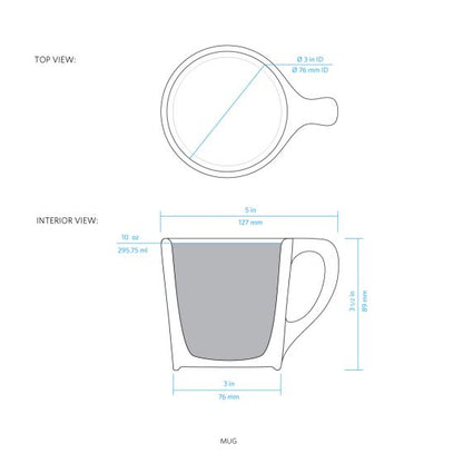 10oz Lino Diner Coffee Mug - Sage