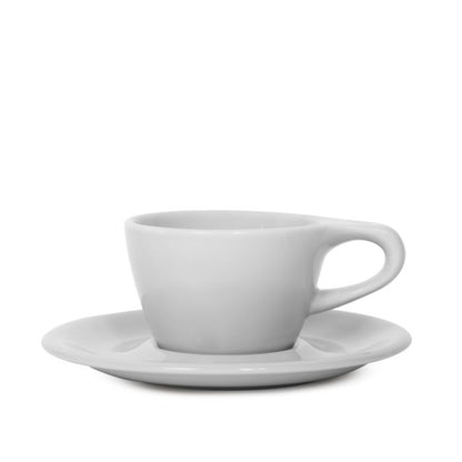 Lino Double Cappuccino Cup & Saucer - Grey (6oz/177ml)