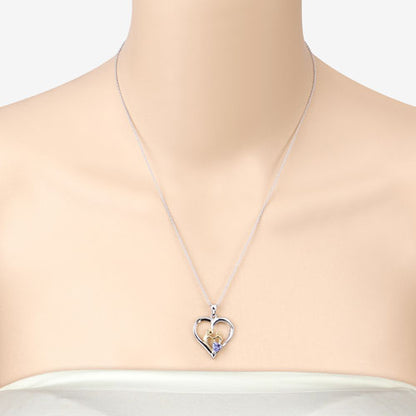 0.45 Carat Genuine Tanzanite .925 Sterling Silver Pendant
