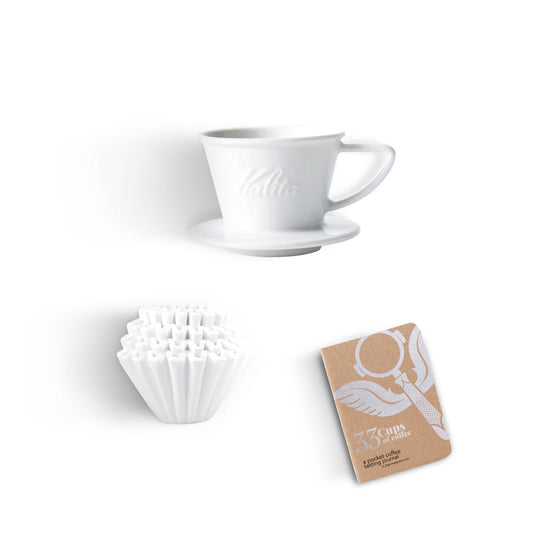 Kalita Wave 155 Basic Coffee Pour Over Kit - Ceramic