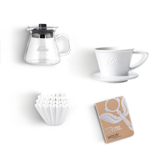 Kalita Wave 2 Cup Coffee Brewing Kit, Ceramic, Size 155