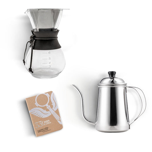 Yama Glass Drip Pot Kit, 6 Cup with Heat Sleeve